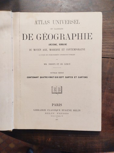 Atlas universel classique - atlas, et