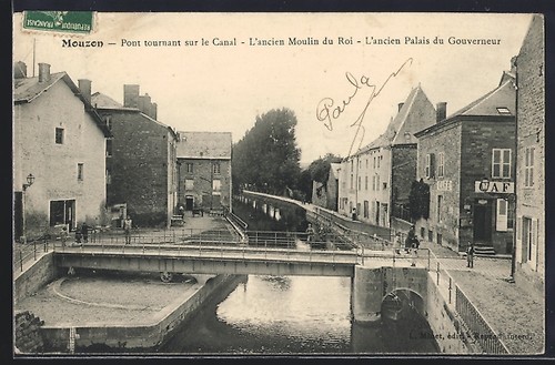 Cpa mouzon pont tournant sur - mouzon,,