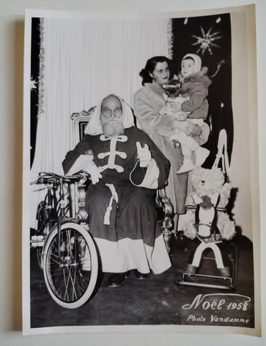 Ancienne photo pere noel 1958 - ancienne,