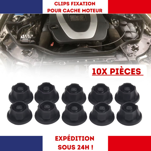 Clips fixation cache - fixation, moteur