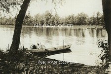 Rivière CHATEAUGUAY vers 1930 barque Canada grande photo par Mallot ou Tallot