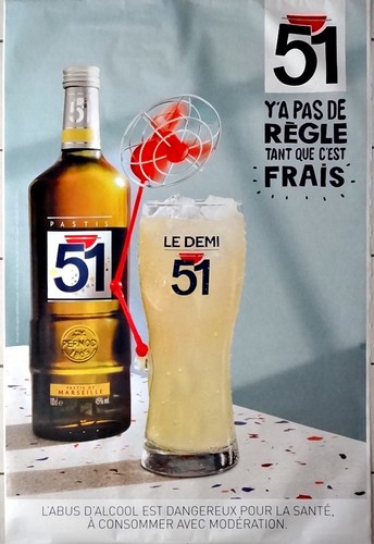 Affiche publicitaire pastis - ",