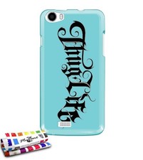 COQUE WIKO LENNY - THUG LIFE 2 CONTOUR BLEU SILICONE SOUPLE (TPU)
