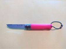 ANCIEN PORTE CLÉ PUBLICITAIRE MINI COUTEAU DUROL THIERS INOX FRANCE PVC (OPINEL)