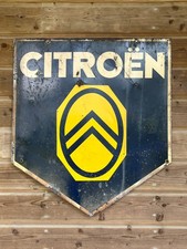 ANCIENNE PLAQUE EMAILLEE TOLE PEINTE D'AGENCE CITROËN
