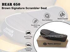 Siège Signature Scrambler Marron Adapté Pour Royal Enfield Bear 650