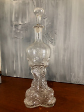 GRANDE ET JOLIE  BOUTEILLE EN VERRE AUX DAUPHINS " LEGRAS "