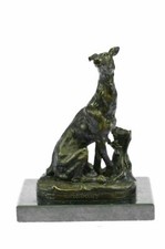 Sculpture bronze chien - sculpture, en