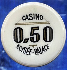 FRENCH CASINO CHIP VICHY ÉLYSÉE-PALACE 1960's VINTAGE POKER GAMBLING GAME TOKEN