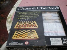 jeux de société échec et dames chess checkers dimentions 30x30cm