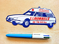 Autocollant CHALONS rue du marais  Ambulance citroen DS LAUMAILLÉ 1974