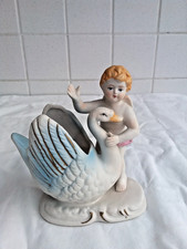 figurine l'angelot au cygne en