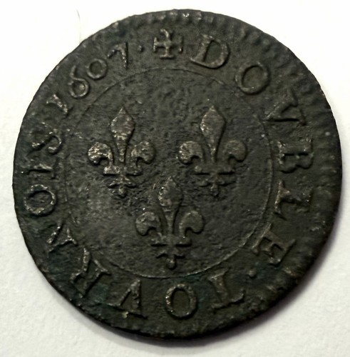 Pièce double tournois 1607 - double,
