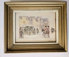 Alphonse Lalauze Aquarelle représentant l'Empereur  1935  Bon état 