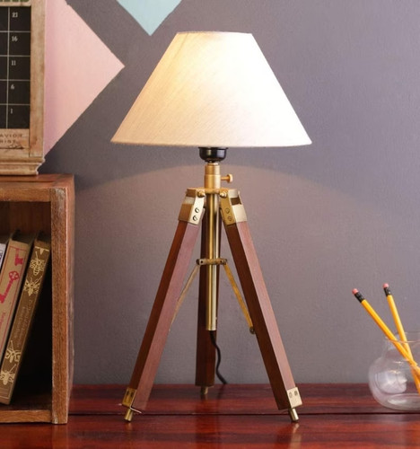 Lampe trépied table poly - table,