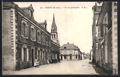 Cpa tiercé rue principale - la,