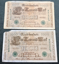 Lot de 2 Billets de 1000 Mark
