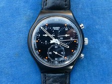 SUPERBE RARE TOP ! MONTRE VINTAGE Watch - SWATCH WALL STREET 1990 N° SCB106