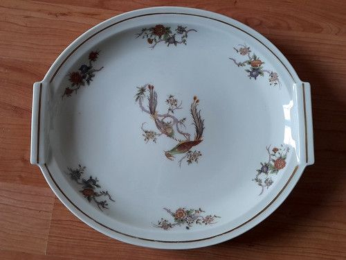 Ancien plat porcelaine - ancien,