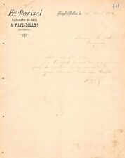 Ancienne lettre - E PARISEL Marchand de bois à FAYL-BILLOT 1901