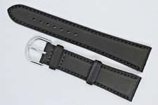 Bracelet montre DAME ; 20 mm , GRIS surpiqué ; boucle ARGENTEE /L539-2