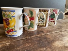 Lot 4 Tasses Mugs Roy Kirkham - Porcelaine Fine Anglaise - Motifs variés