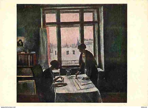 Postcard art painting - -,