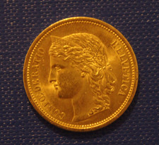 SUISSE 20 francs OR première