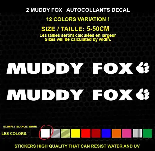 Muddy fox autocollant - muddy,