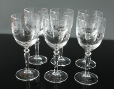 6 verres à vin Blanc  Porto en cristal d'Arques modèle dampierre H 11.5 cm