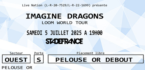 Billets imagine dragons - 2,