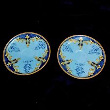 2 Couppelles Soucoupe FAIENCE DE BLOIS ULYSSE E.BALON  Monogramme BC