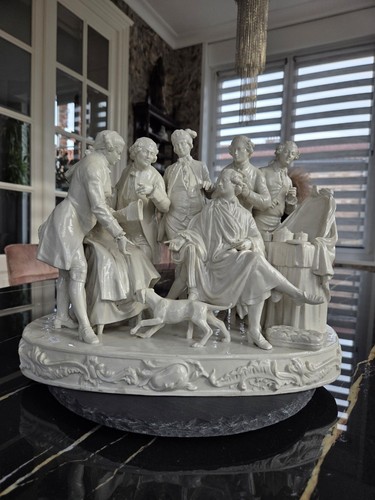 Sculpture groupe en faïence - sculpture,