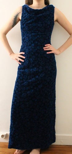 Alaïa robe longue velours - robe, en