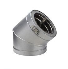 POUJOULAT  EC 45 - 130 ZI : Coude 45° THERMINOX ZI, diam 130 mm, réf. 23130021