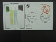 ENVELOPPE 1ER JOUR SOIE 2012 PATCH D'AMOUR ADELINE ANDRE (t 4632 )