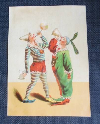 Cirque clown chromo papier - cirque,