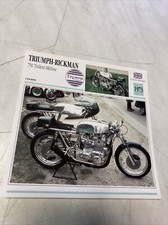 Triumph Rickman 750 trident Métisse 1973 carte moto de collection Atlas UK