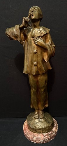 Bronze art déco pierrot - art,