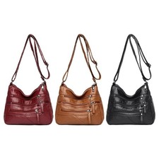 Sac à bandoulière femme rétro Sacs à main en cuir PU souple Sacs à main