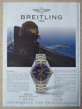 12/1995 PUB MONTRE BREITLING WATCH AEROSPACE BLUE ANGELS AEROBATIC TEAM F-18 AD