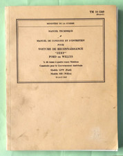 JEEP FORD ou WILLYS / manuel technique  voiture de reconnaissance 1/4 de Tonne
