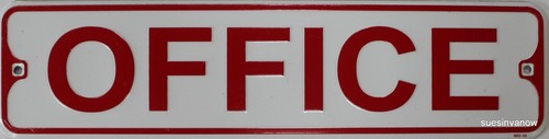 Metal street sign embossed - sign,