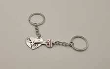 LOT DE 2  PORTE CLES COEUR CLE
