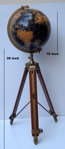 Globe mondial avec support - 18",
