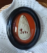 Ancien Petit Cadre Ovale Bois