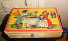 ANCIENNE BOITE JEU DE CUBE EN BOIS ANIMAUX CIRQUE ETC