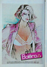PUBLICITÉ DE PRESSE 1984 SOUTIEN GORGE ARPÈGE DE BOLÉRO DENTELLE DE CALAIS