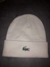 Bonnet unisexe Lacoste Blanc