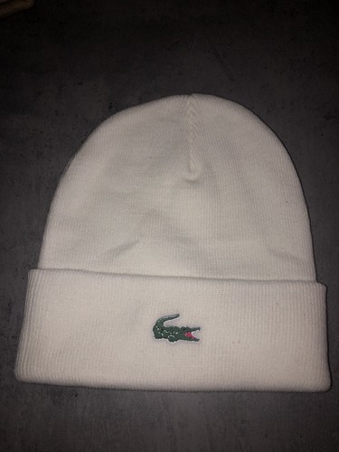 Bonnet unisexe lacoste blanc - unisexe,